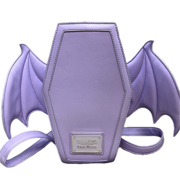 Killstar Sickly Sweet Light Purple Bat Wings Gothic Punk Coffin Backpack Goth - Picture 1 of 11